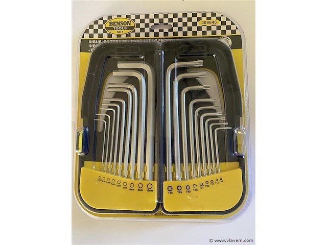 Inbus en torx set in koffer - afbeelding 1 van  3