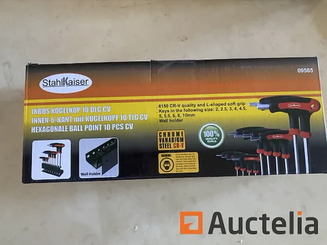 Inbus kogelkop 10 delig met rekje - afbeelding 1 van  4