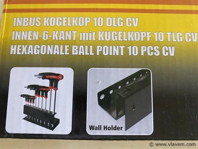Inbus kogelkop 10 delig met rekje - afbeelding 3 van  4