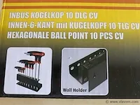Inbus kogelkop 10 delig met rekje - afbeelding 3 van  4