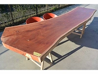 Indian mahogany - boomstam tafelblad - afbeelding 2 van  7
