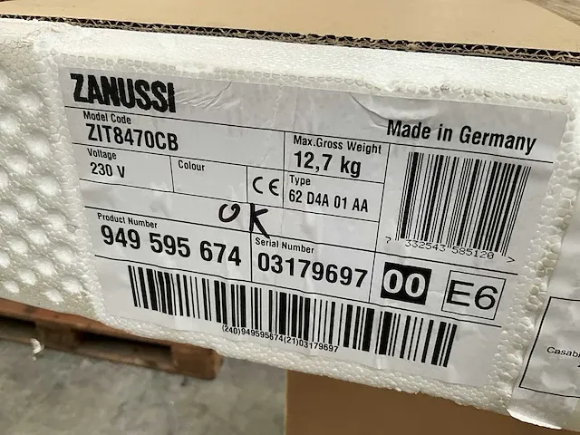 Inductie kookplaat zanussi - afbeelding 3 van  3