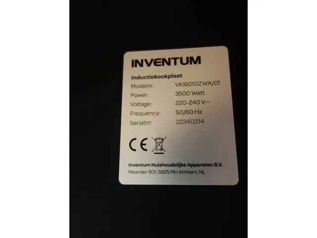 Inductieplaat inventum - afbeelding 3 van  3