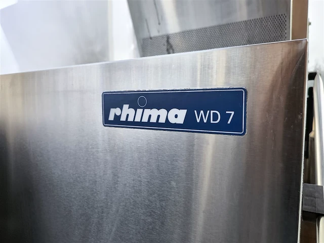 Industr. zgn. doorschuifvaatwasmacine, rhima, type wd7, compl. met 8 div. manden, reeds profess. gedemonteerd, klaar voor tansport - afbeelding 3 van  9