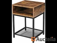 Industrieel nachtkastje tafel 40 x 40 x 58 cm - afbeelding 2 van  4