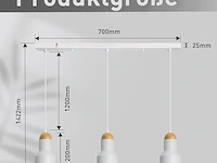 Industrieel vintage hanglamp 3 punten wit - afbeelding 3 van  3
