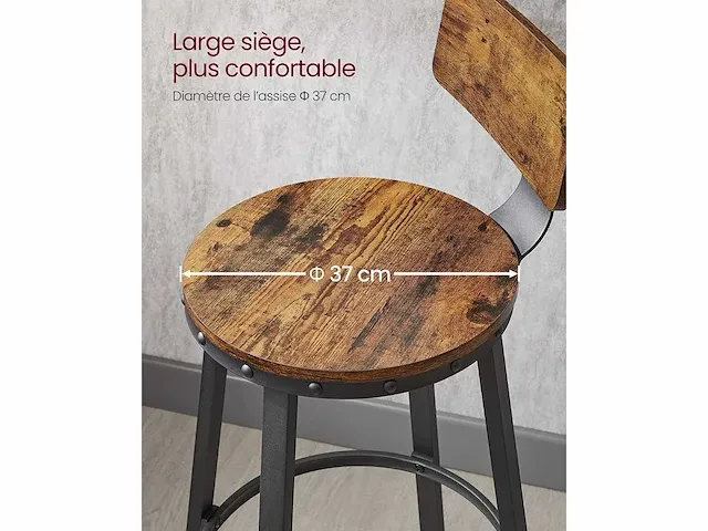 Industriële barkruk, set van 4 - afbeelding 5 van  6