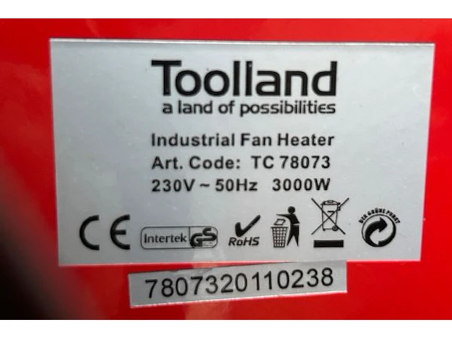 Industriële blaasradiator toolland - afbeelding 6 van  6