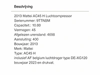 Industriële compressor mattel ac45h+ luchtdroger af belgium de-xg120+drukvat - afbeelding 13 van  17