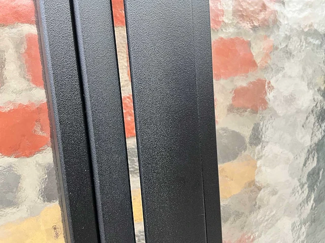 Industriële dubbele stalen deur kathedraalglas (ral 9005) - afbeelding 2 van  8