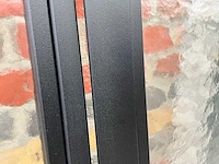 Industriële dubbele stalen deur kathedraalglas (ral 9005) - afbeelding 2 van  8