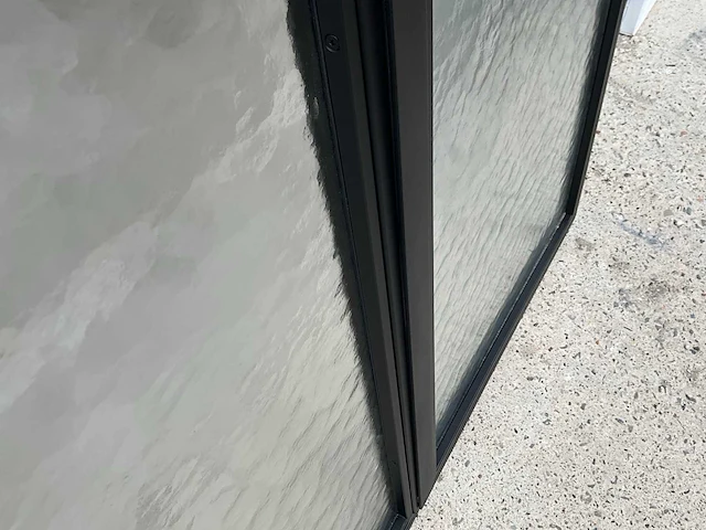 Industriële dubbele stalen deur kathedraalglas (ral 9005) - afbeelding 5 van  8