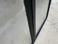 Industriële dubbele stalen deur kathedraalglas (ral 9005) - afbeelding 5 van  8