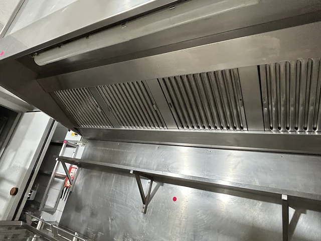 Industriële inox dampkap 496x130x100cm h - afbeelding 2 van  7