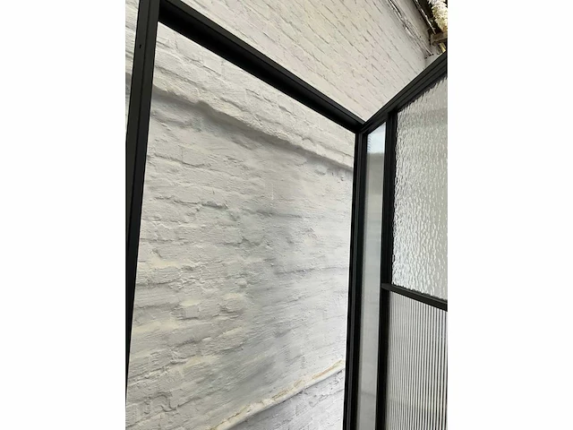 Industriële stalen binnendeur met glas (ral 9005) - afbeelding 2 van  14
