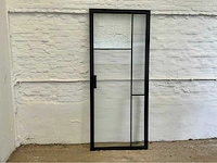 Industriële stalen binnendeur met glas (ral 9005) - afbeelding 1 van  14