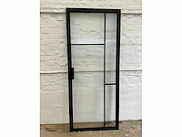 Industriële stalen binnendeur met glas (ral 9005) - afbeelding 7 van  14