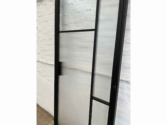 Industriële stalen binnendeur met glas (ral 9005) - afbeelding 8 van  14