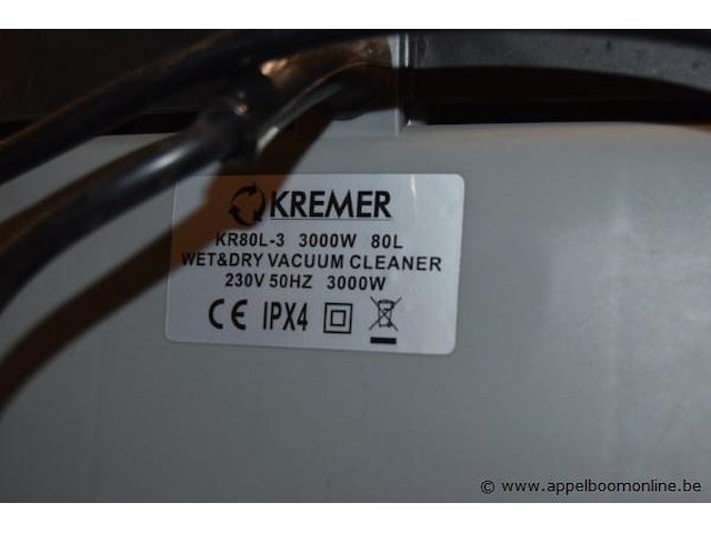 Industriële stofzuiger kremer, kr80l-3 - afbeelding 3 van  3