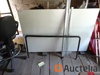 Industriële tekentafel kantelbaar met accessoires en 1 stoel van bureautafel - afbeelding 1 van  12