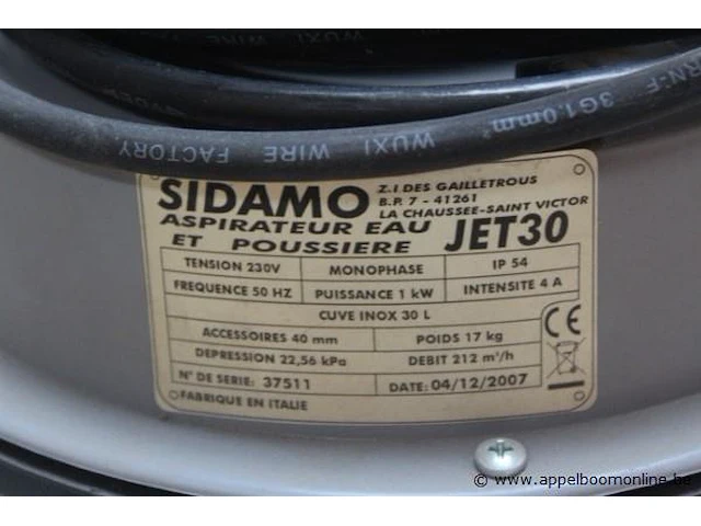Industriële tonstofzuiger sidamo, jet30 - afbeelding 2 van  2