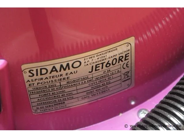 Industriële tonstofzuiger sidamo, jet60re - afbeelding 4 van  4