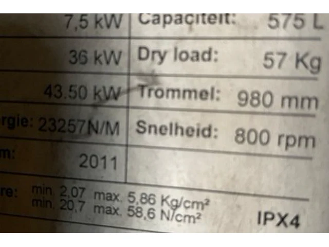 Industriële wasmachine ipso - afbeelding 6 van  7