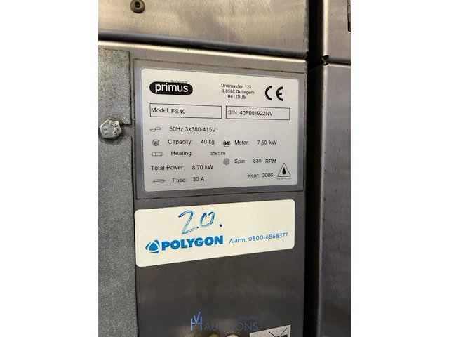 Industriële wasmachine primus - afbeelding 4 van  5