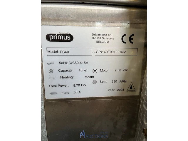 Industriële wasmachine primus - afbeelding 4 van  6