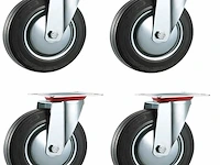 Industriële wielen van rubber, diameter 125 mm - afbeelding 1 van  2