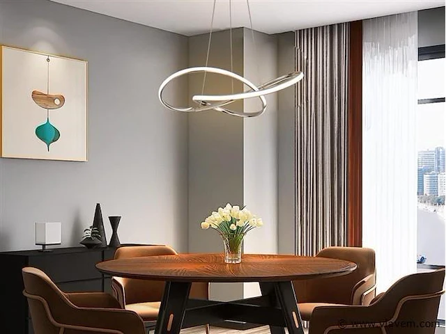 Infinity led design armatuur zilver - afbeelding 7 van  7