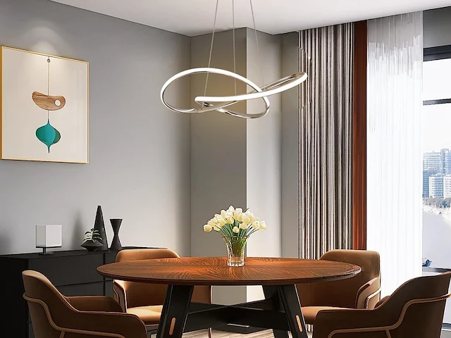 Infinity led design armatuur zilver - afbeelding 7 van  7