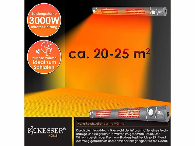 Infrarood heater / infrarood straalkachel 3000w ir gastro bar incl. led terrasverwarmer - afbeelding 10 van  10
