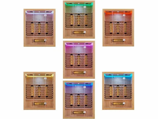 Infraroodcabine met 6 full-spectrum stralers - afbeelding 9 van  9