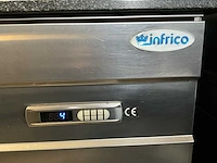 Infrico koelwerkbank rvs + extra rvs koeling + koelvitrine - afbeelding 3 van  15
