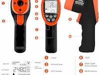 Infurider digitale infrarood thermometer - afbeelding 3 van  6