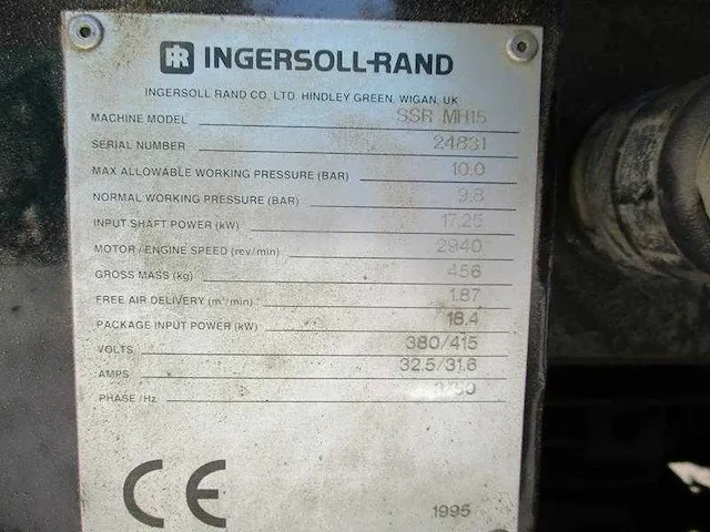 Ingersoll rand - mh15 - air compressors - afbeelding 9 van  9