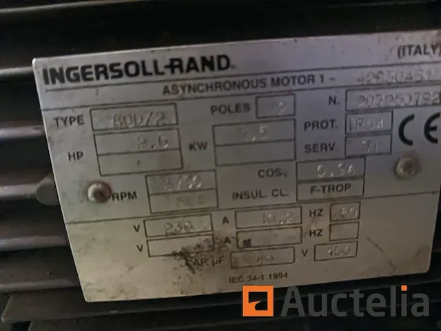 Ingersoll rand compressor ss1 - 1,5kw - afbeelding 12 van  12