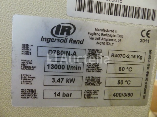 Ingersoll-rand nirvana n75 roterende compressor, ingersoll-rand d780in-a droger, tank, atlas copco luchtcompressor ga37vsd - afbeelding 8 van  32