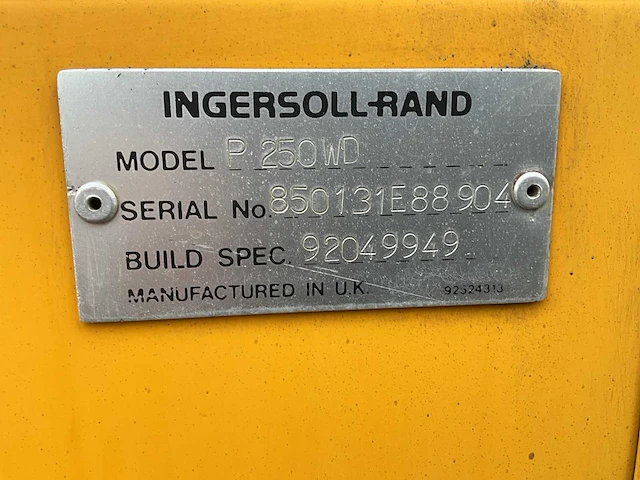 Ingersollrand - p250wd - mobiele luchtcompressor 118l/s 7 bar - afbeelding 26 van  27