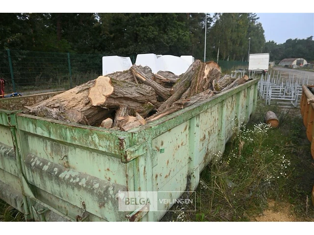Inhoud container stookhout. - afbeelding 1 van  5
