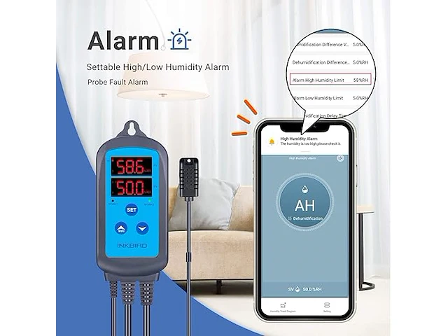 Inkbird digitale hygrometer - afbeelding 3 van  4