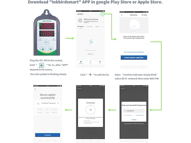 Inkbird digitale wifi thermostaat - afbeelding 3 van  6
