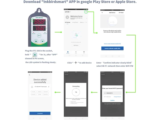 Inkbird digitale wifi thermostaat - afbeelding 3 van  7