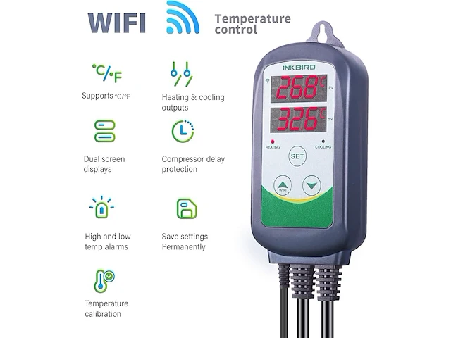 Inkbird digitale wifi thermostaat - afbeelding 4 van  4