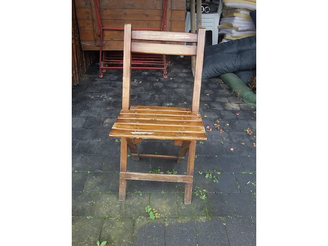 Inklapbare houten terras/café-meubels - afbeelding 2 van  7
