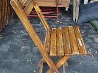 Inklapbare houten terras/café-meubels - afbeelding 3 van  7