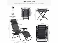 Inklapbare tuinstoelen, met bijzettafel - afbeelding 3 van  6
