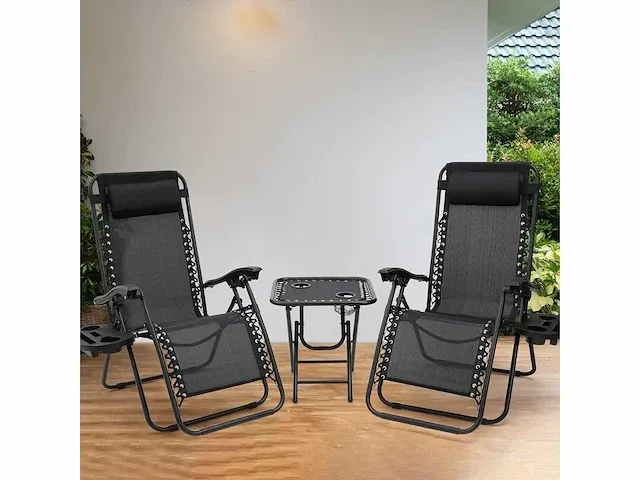Inklapbare tuinstoelen, met bijzettafel - afbeelding 6 van  6