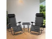 Inklapbare tuinstoelen, met bijzettafel - afbeelding 6 van  6